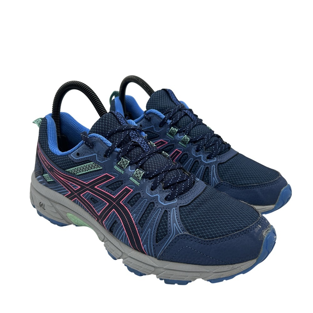 ASICS Gel-Venture 7 Shoes Womens Sz‎ 8.5 Blue Running Trail Athletic Sneakers